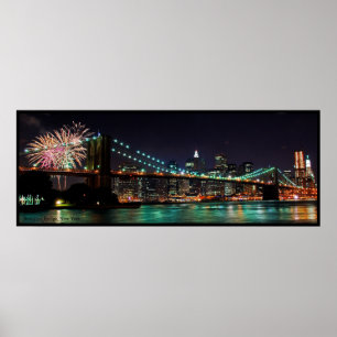 Poster Feu d'artifice du pont Brooklyn