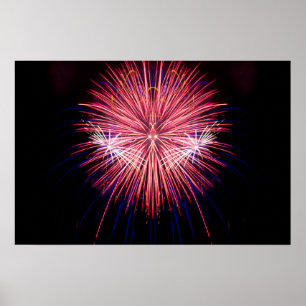 Poster Feu d'artifice : Rouge et Blanc