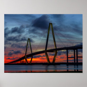 Poster Feu de Charleston comme coucher de soleil