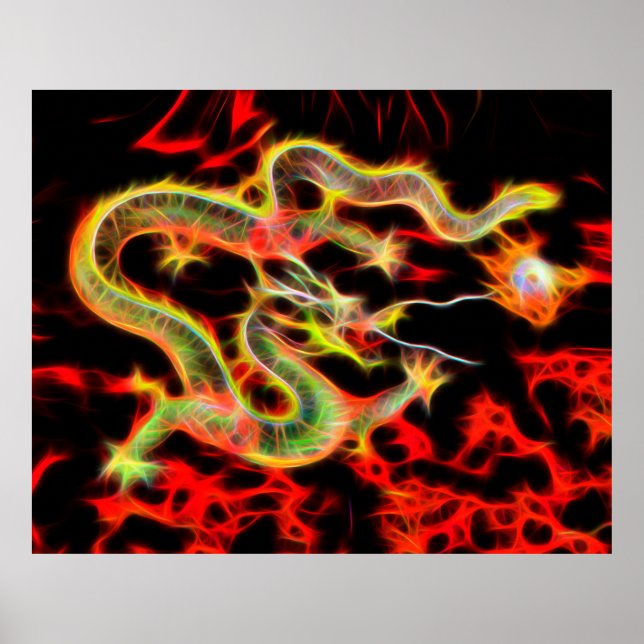 Poster Feu de dragon sur Lucky Energy (Devant)