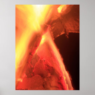 Poster Feu et bois