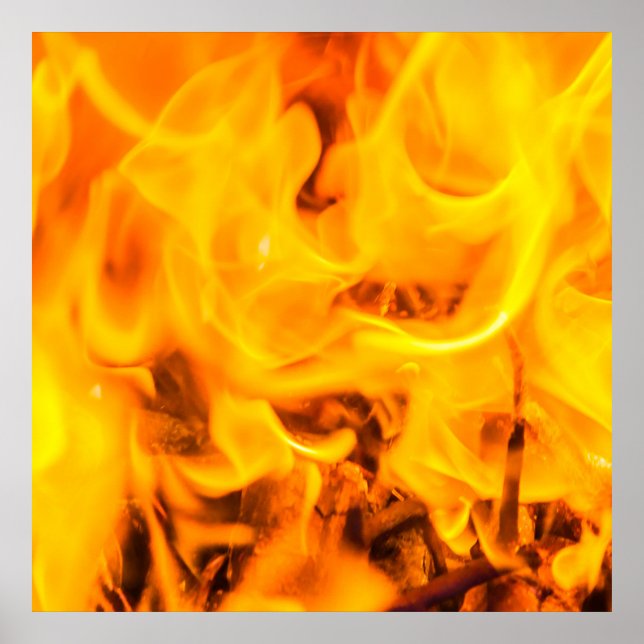 Poster Feu et flammes (Devant)