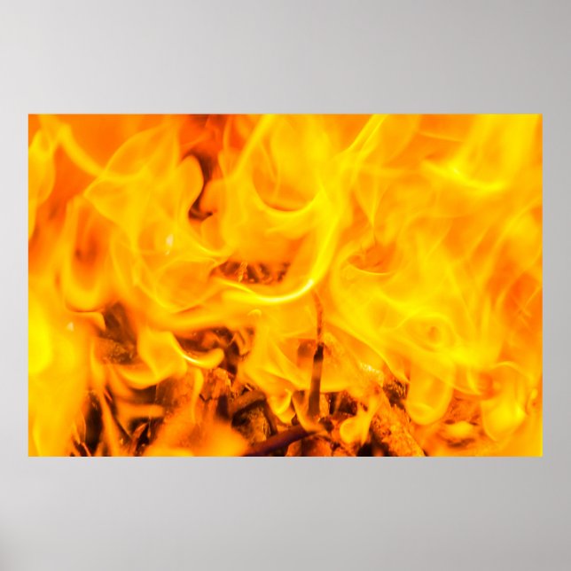 Poster Feu et flammes (Devant)