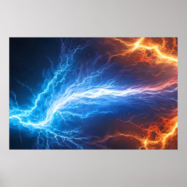 Poster Feu et glace - Foudre (Devant)