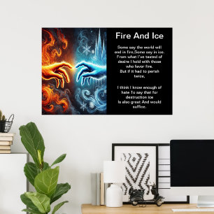 Poster Feu et glace : une touche