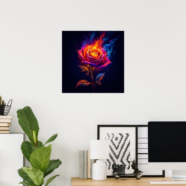 Poster Feu et la Rose  (Bureau à domicile)