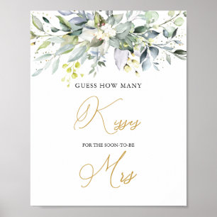 Poster Feuillage Eucalyptus Devinez Combien de Baisers Je