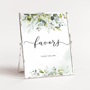 Poster Feuillage eucalyptus Faveurs veuillez prendre une
