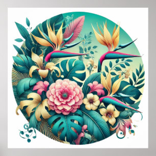 Poster Feuillage Tropical Irridescent Téléchargeable