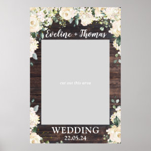 Poster Feuillage vert boho rustique mariage photo prop