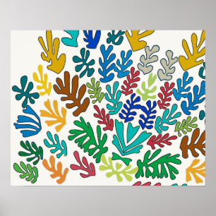 Poster Feuille abstrait