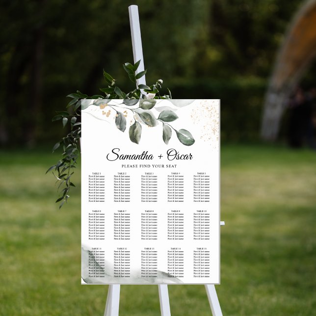 Poster Feuille aquarelle de verdure douce | Poussière d'o (Créateur téléchargé)