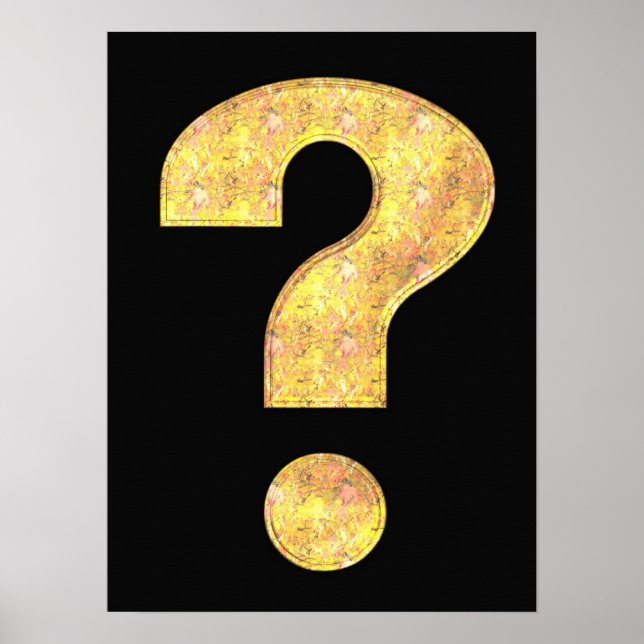 Poster Feuille de la marque de questions (Devant)
