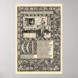 Poster Feuille de livre de William Morris Kelmscott Press