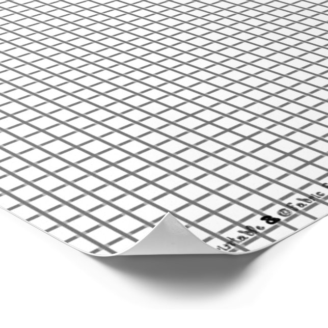 Poster Feuille de papier de grille de ligne de graphique  (Coin)