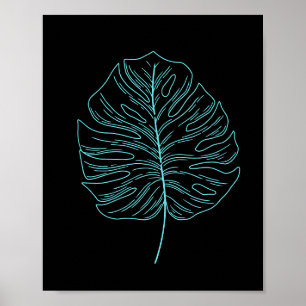 Poster Feuille de Plante de fromage suisse Neon