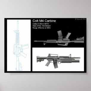 Poster Feuille de stat de la carabine M4