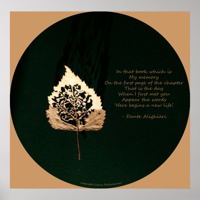 Poster Feuille d'or (Devant)