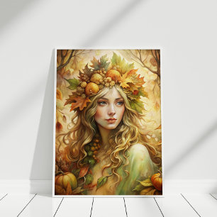 Poster Feuille d'or - Ethereal Automne Wall Art Imprimer
