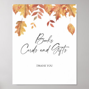 Poster Feuille en chute - CARTES DE LIVRES ET CADEAUX Pos