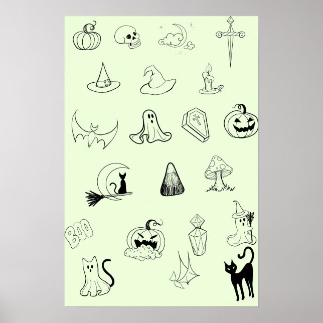 Poster Feuille Flash Halloween (Devant)