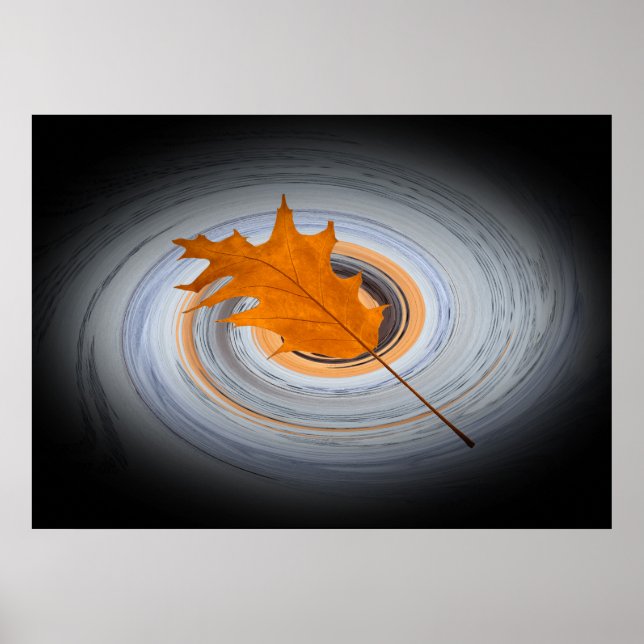 Poster Feuille flottante (Devant)