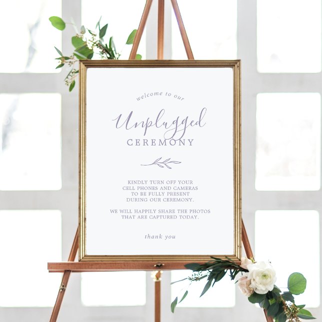 Poster Feuille minimale | Cérémonie Dusty Purple Unplugge (Créateur téléchargé)