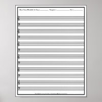 Feuille Musique Manuscript Personnel Ligne Clé