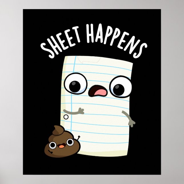 Poster Feuille se passe drôle jeu de papier amusant BG fo (Devant)