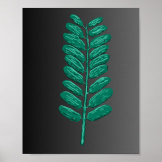 Poster feuille verte