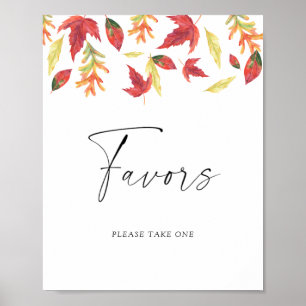 Poster Feuilles colorées de l'automne Cadeaux