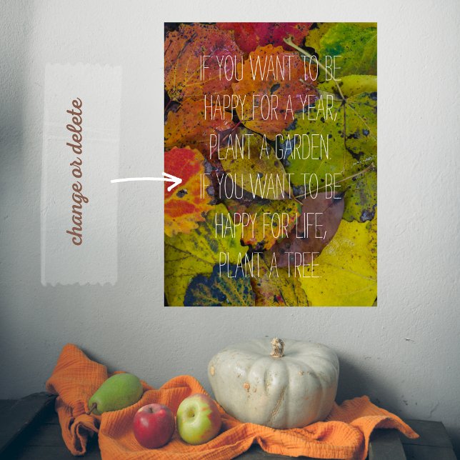 Poster Feuilles colorés après la pluie (Créateur téléchargé)
