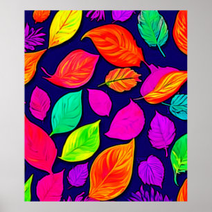 Poster Feuilles d'automne colorées Artwork