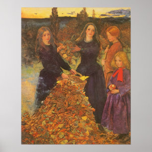 Poster Feuilles d'automne de Sir John Everett Millais