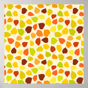 Poster Feuilles d'automne du Linden