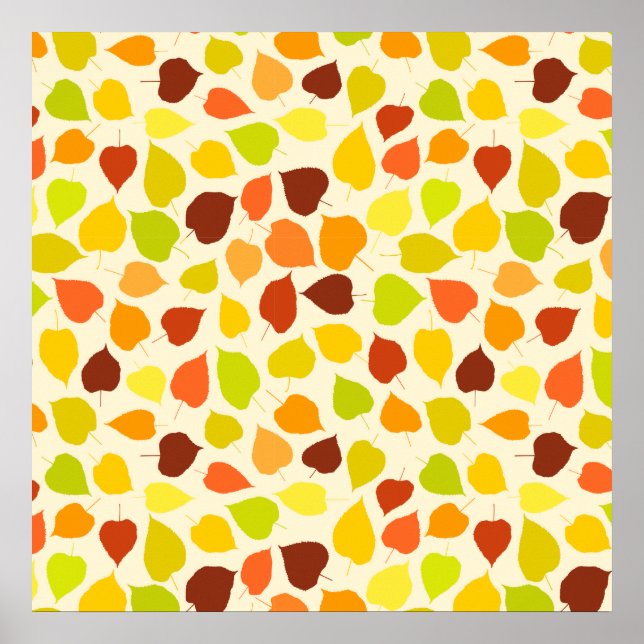 Poster Feuilles d'automne du Linden (Devant)