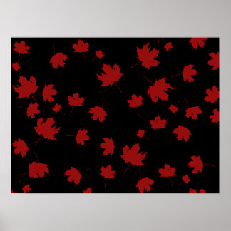 Poster Feuilles de l'érable d'automne sur l'affiche des A