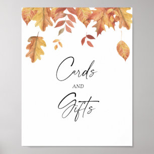Poster Feuilles en chute - CARTES ET CADEAUX