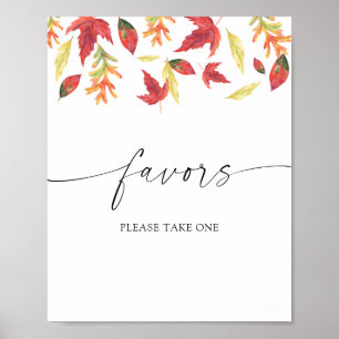 Poster Feuilles en chute - faveurs de la nuptiale s'il vo