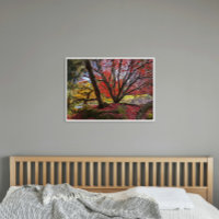Feuilles et arbres d'automne colorés Paysage