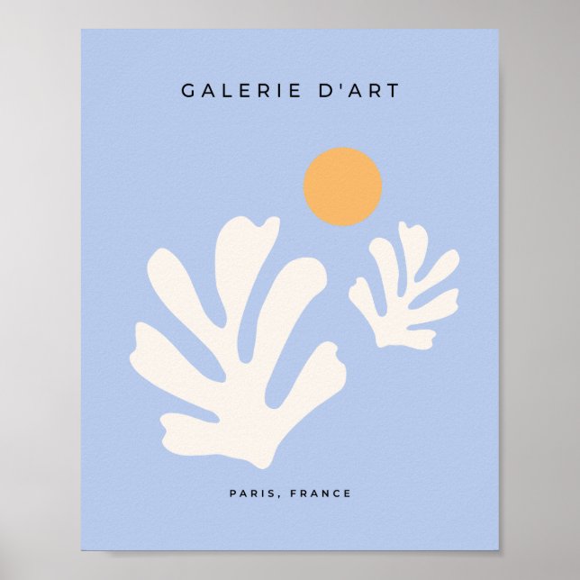 Poster Feuilles Et Bouts De Soleil Coupés Abstraits Forme (Devant)