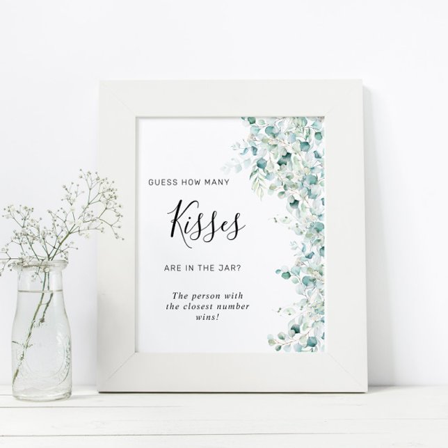 Poster Feuilles Eucalyptus Combien de baisers (Créateur téléchargé)