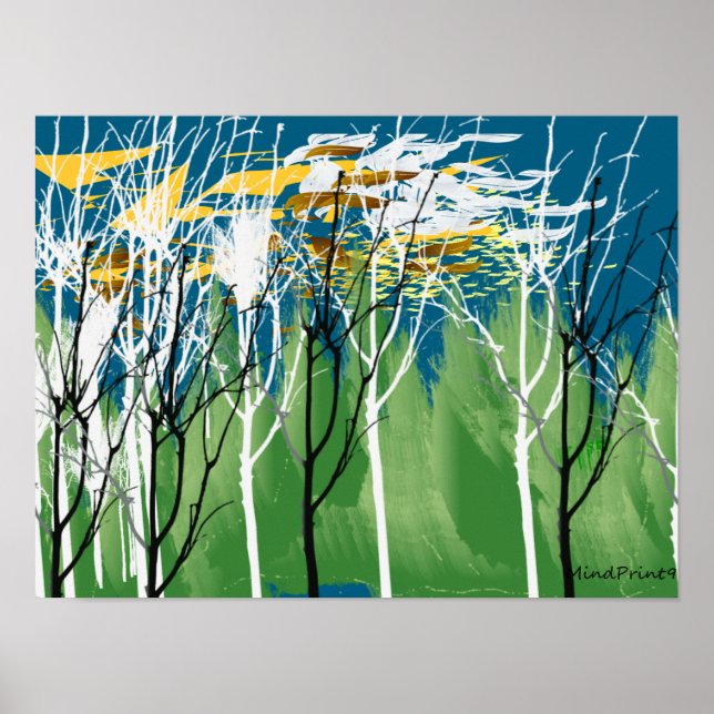 Poster Feuilles volants (Devant)