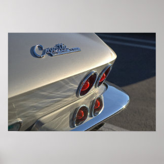 Poster Feux arrière de Corvette Stingray - Comté d'Orange