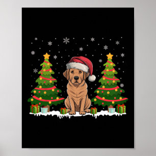 Poster Feux d'arbre de Noël Feu de Noël du chien du Labra