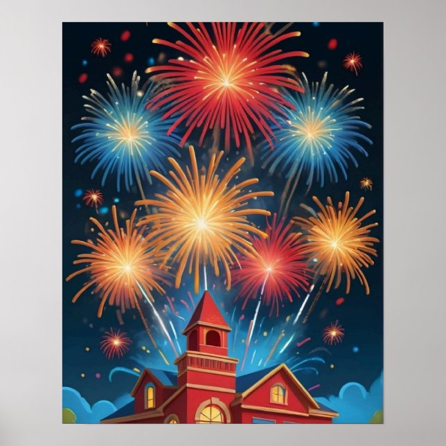 Poster Feux d'artifice (Devant)