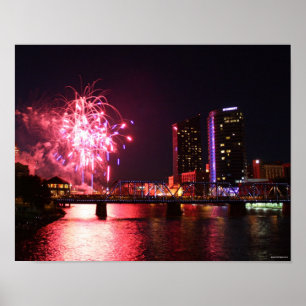 Poster Feux d'artifice à Grand Rapids
