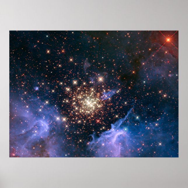 Poster Feux d'artifice dans l'espace (Devant)