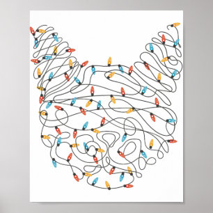 Poster Feux de Noël de chat - Fantastique Noël