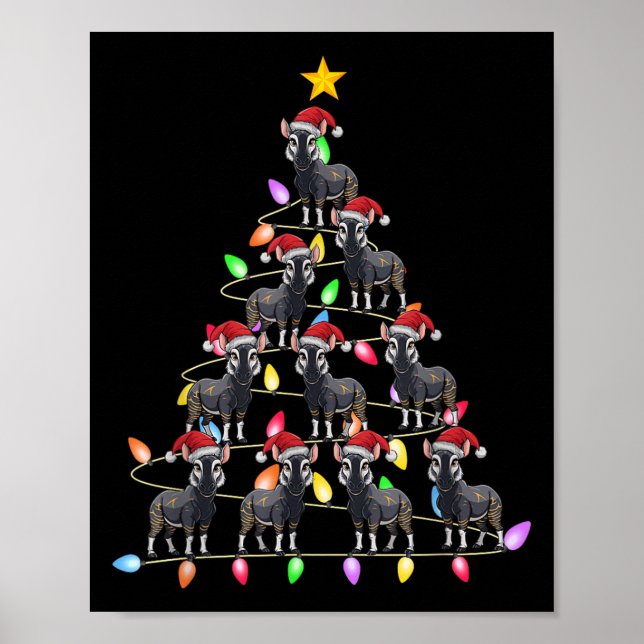 Poster Feux de Noël Hommes Femmes Père Noël Oka Xmas Pjs (Devant)